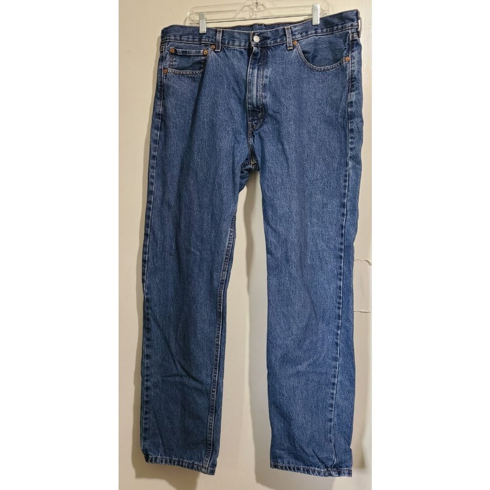 Levis 501 Regular Straight Leg Blue Denim Jeans 100% Cotton W40 L34 EUC